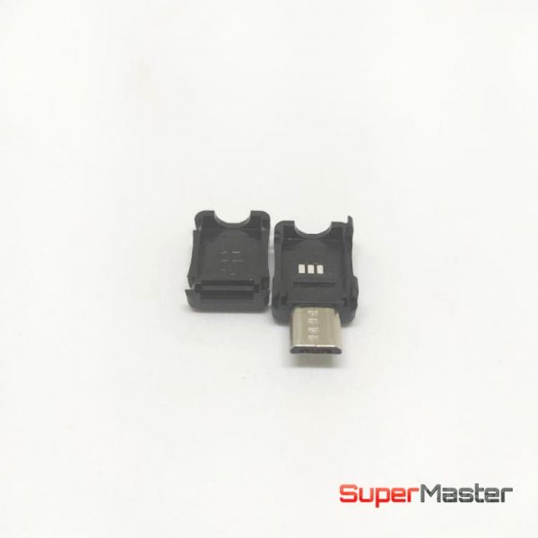 Штекер miсro USB розбірний. 5pin чорний