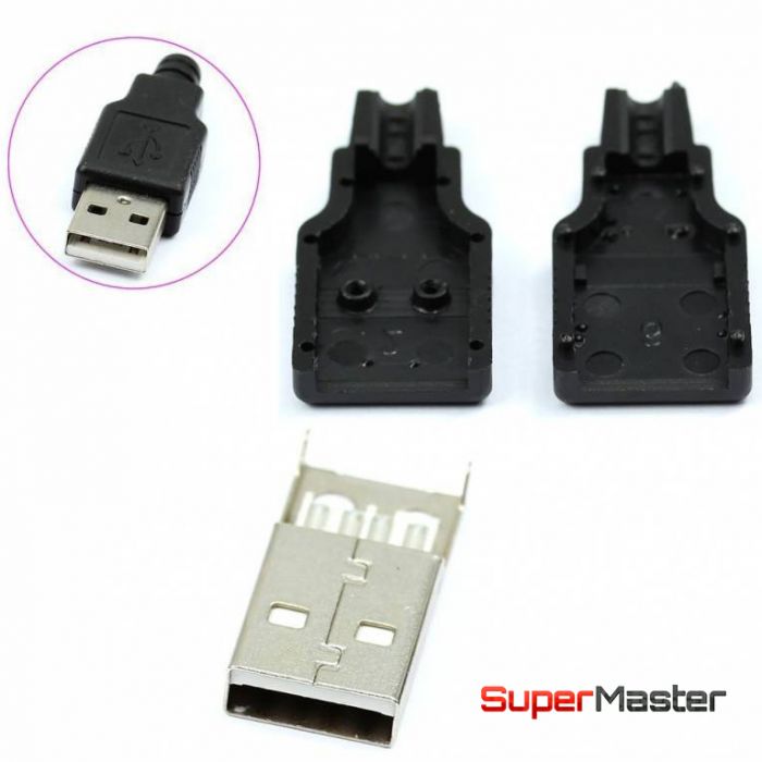 USB Роз'єм штекер розбірний 4pin